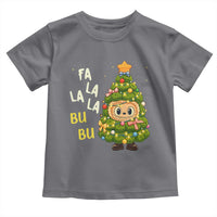 Funny Christmas Toddler T Shirt Fa La La La Bu Bu Xmas Song Kawaii Bubu - Wonder Print Shop