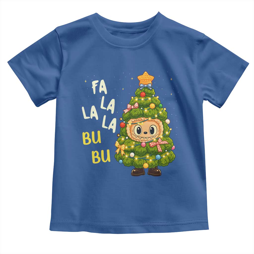 Funny Christmas Toddler T Shirt Fa La La La Bu Bu Xmas Song Kawaii Bubu - Wonder Print Shop