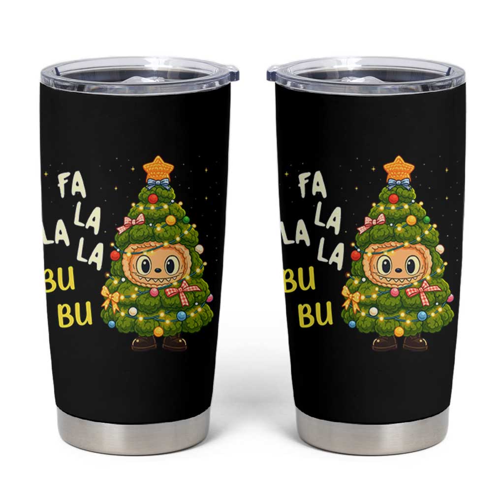 Funny Christmas Tumbler Cup Fa La La La Bu Bu Xmas Song Kawaii Bubu - Wonder Print Shop