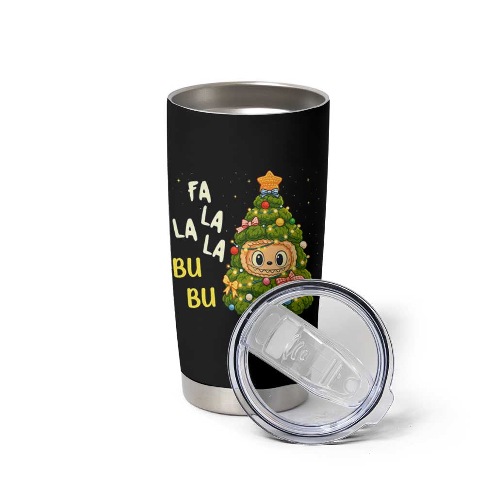 Funny Christmas Tumbler Cup Fa La La La Bu Bu Xmas Song Kawaii Bubu - Wonder Print Shop