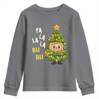 Funny Christmas Youth Sweatshirt Fa La La La Bu Bu Xmas Song Kawaii Bubu - Wonder Print Shop