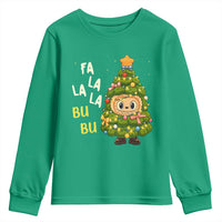 Funny Christmas Youth Sweatshirt Fa La La La Bu Bu Xmas Song Kawaii Bubu - Wonder Print Shop