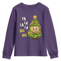 Funny Christmas Youth Sweatshirt Fa La La La Bu Bu Xmas Song Kawaii Bubu - Wonder Print Shop