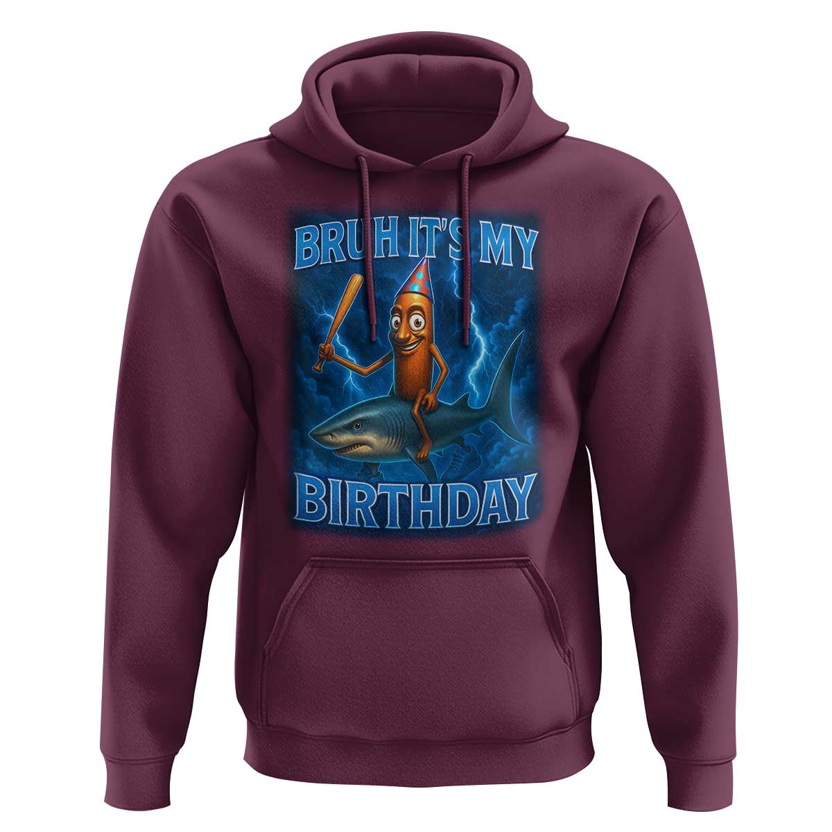 Bruh Its My Birthday Hoodie Italian Brainrot Meme Birthday Kids Family Party Bday - Wonder Print Shop