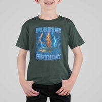 Bruh Its My Birthday T Shirt For Kid Italian Brainrot Meme Birthday Kids Family Party Bday - Wonder Print Shop