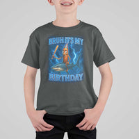 Bruh Its My Birthday T Shirt For Kid Italian Brainrot Meme Birthday Kids Family Party Bday - Wonder Print Shop
