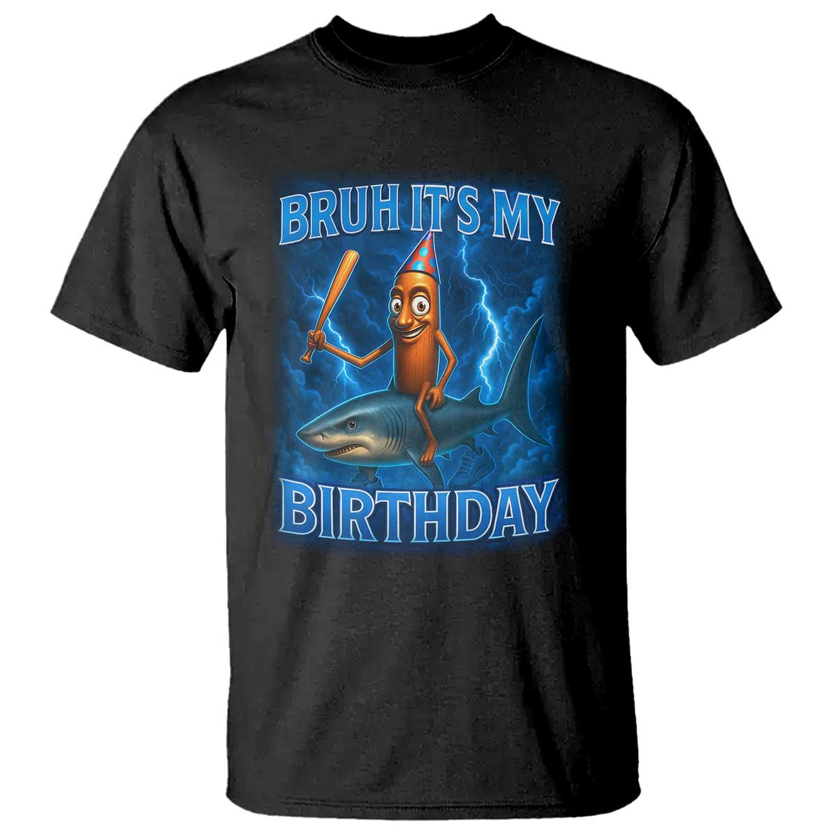 Bruh Its My Birthday T Shirt Italian Brainrot Meme Birthday Kids Family Party Bday - Wonder Print Shop