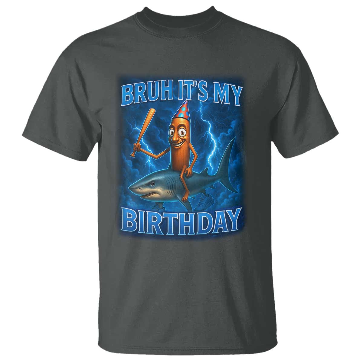 Bruh Its My Birthday T Shirt Italian Brainrot Meme Birthday Kids Family Party Bday - Wonder Print Shop