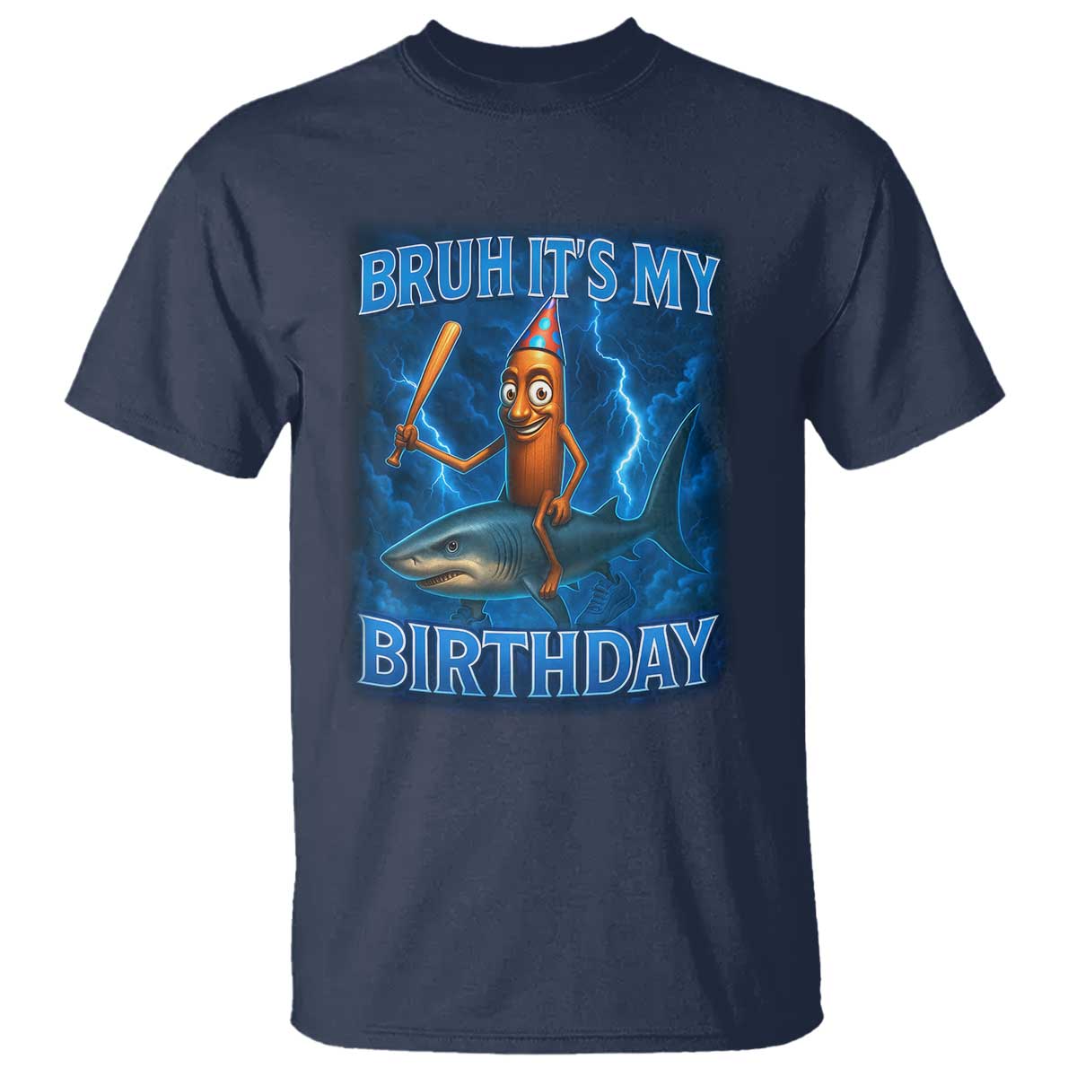 Bruh Its My Birthday T Shirt Italian Brainrot Meme Birthday Kids Family Party Bday - Wonder Print Shop