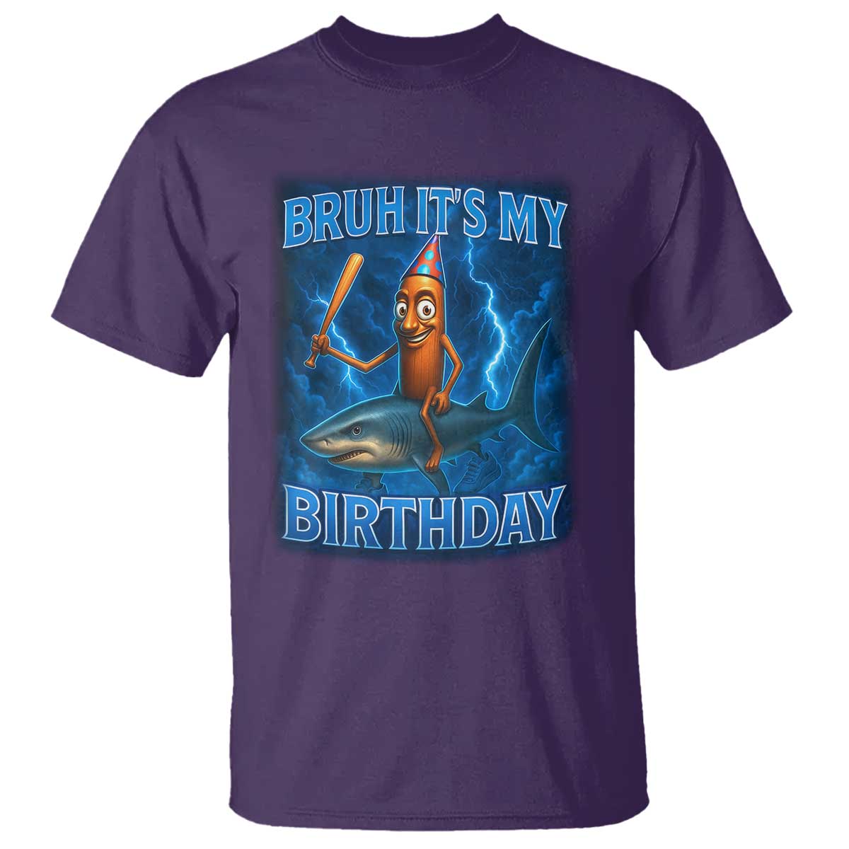 Bruh Its My Birthday T Shirt Italian Brainrot Meme Birthday Kids Family Party Bday - Wonder Print Shop