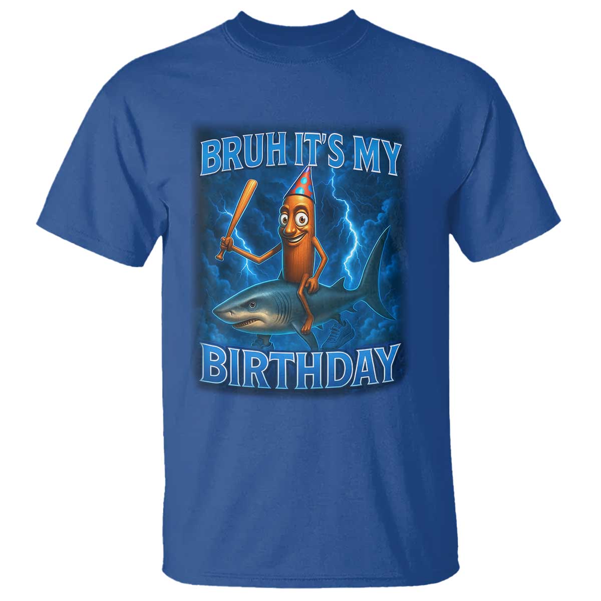 Bruh Its My Birthday T Shirt Italian Brainrot Meme Birthday Kids Family Party Bday - Wonder Print Shop