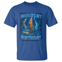 Bruh Its My Birthday T Shirt Italian Brainrot Meme Birthday Kids Family Party Bday - Wonder Print Shop