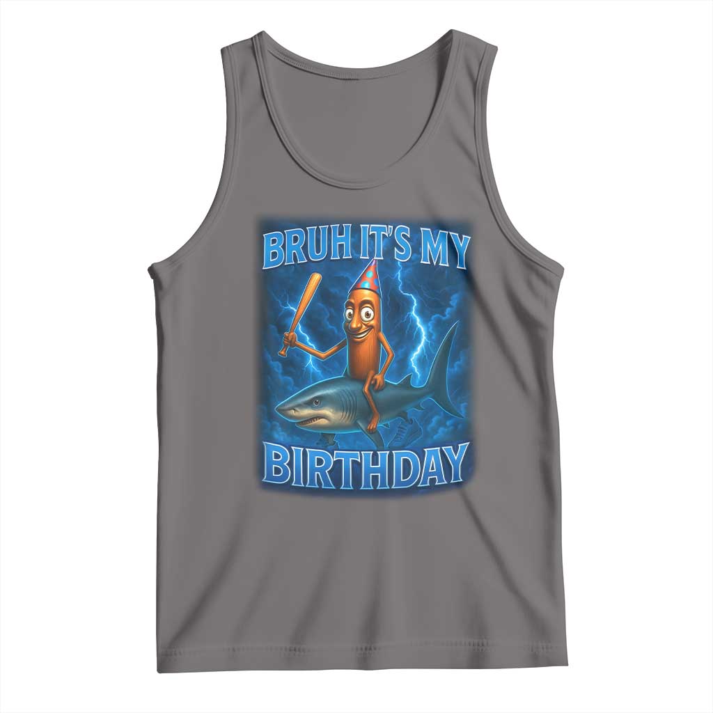 Bruh Its My Birthday Tank Top Italian Brainrot Meme Birthday Kids Family Party Bday - Wonder Print Shop