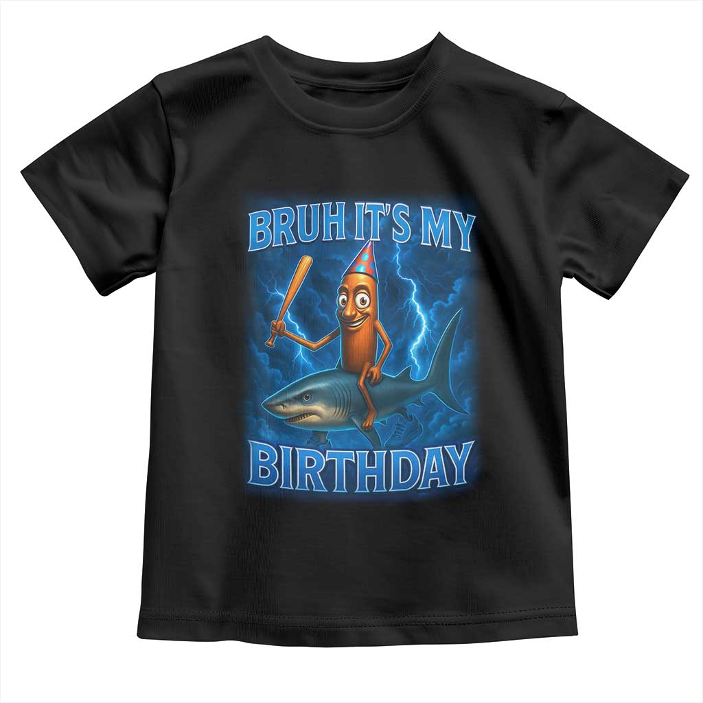 Bruh Its My Birthday Toddler T Shirt Italian Brainrot Meme Birthday Kids Family Party Bday - Wonder Print Shop