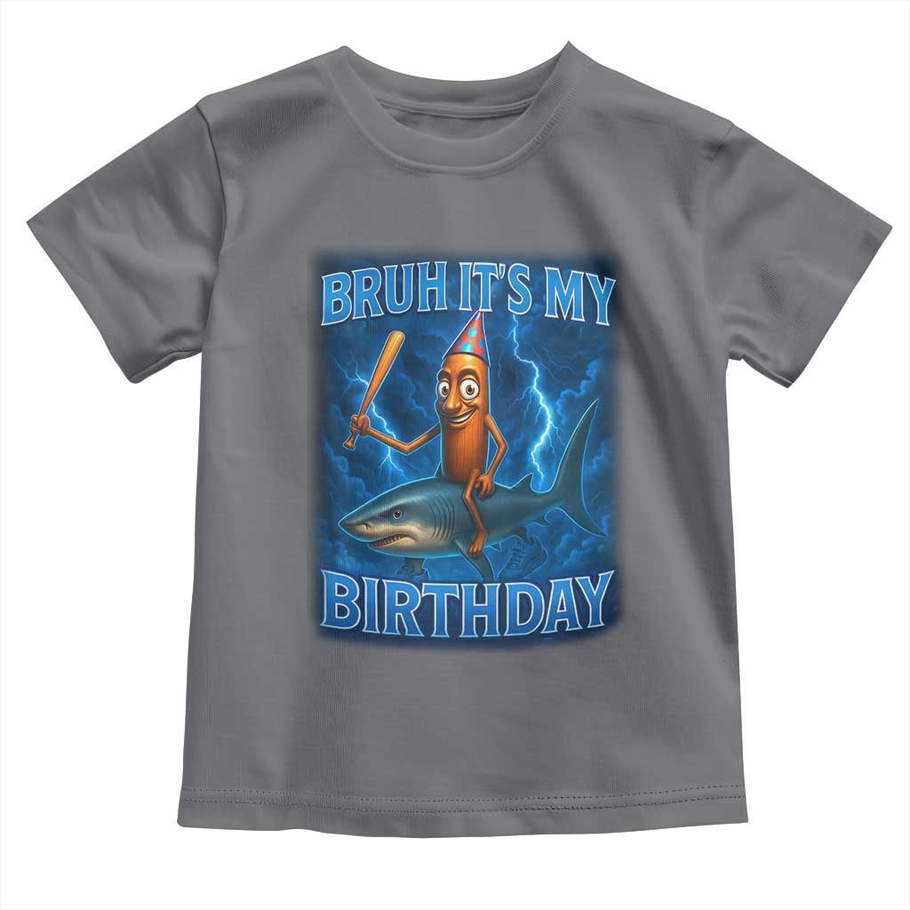 Bruh Its My Birthday Toddler T Shirt Italian Brainrot Meme Birthday Kids Family Party Bday - Wonder Print Shop