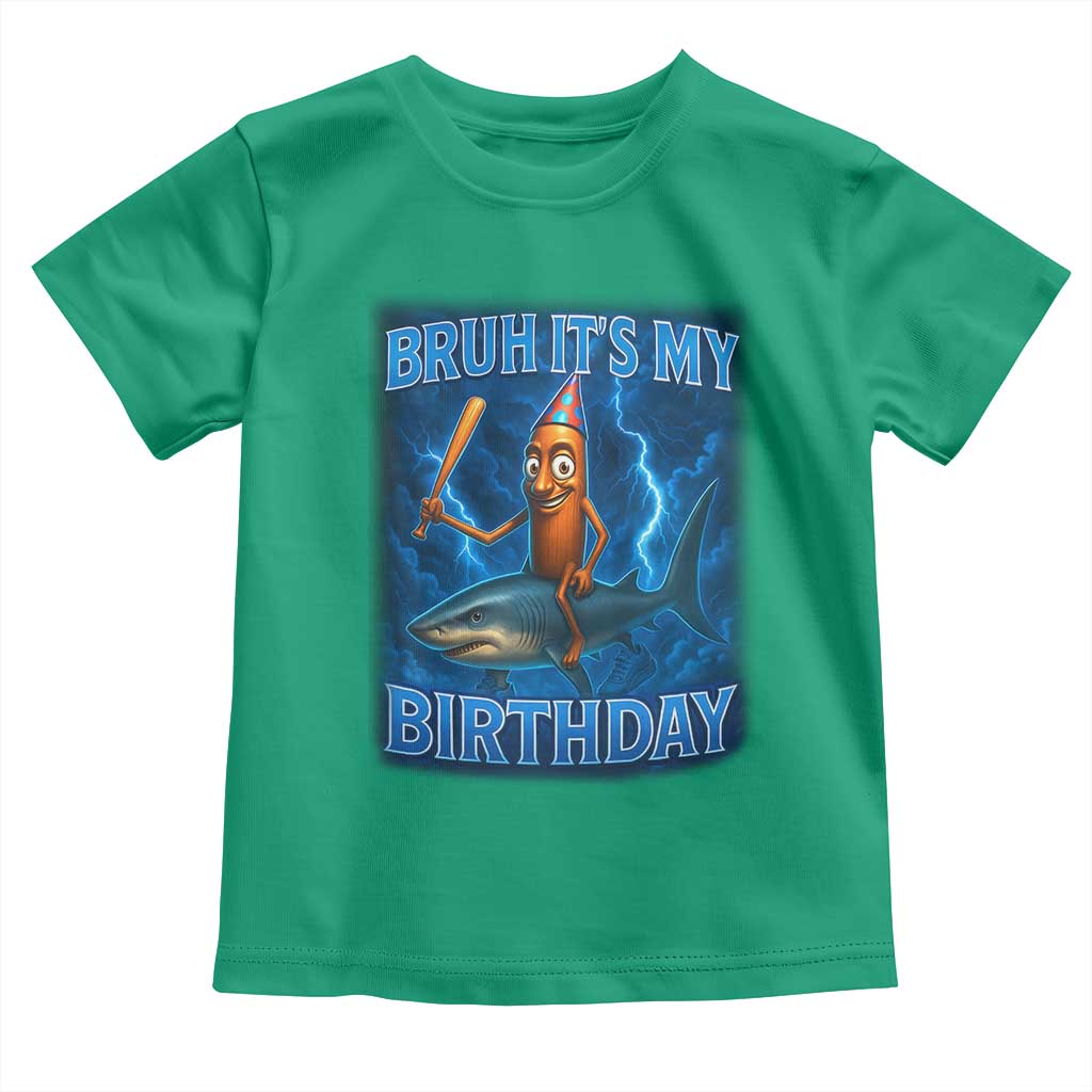 Bruh Its My Birthday Toddler T Shirt Italian Brainrot Meme Birthday Kids Family Party Bday - Wonder Print Shop