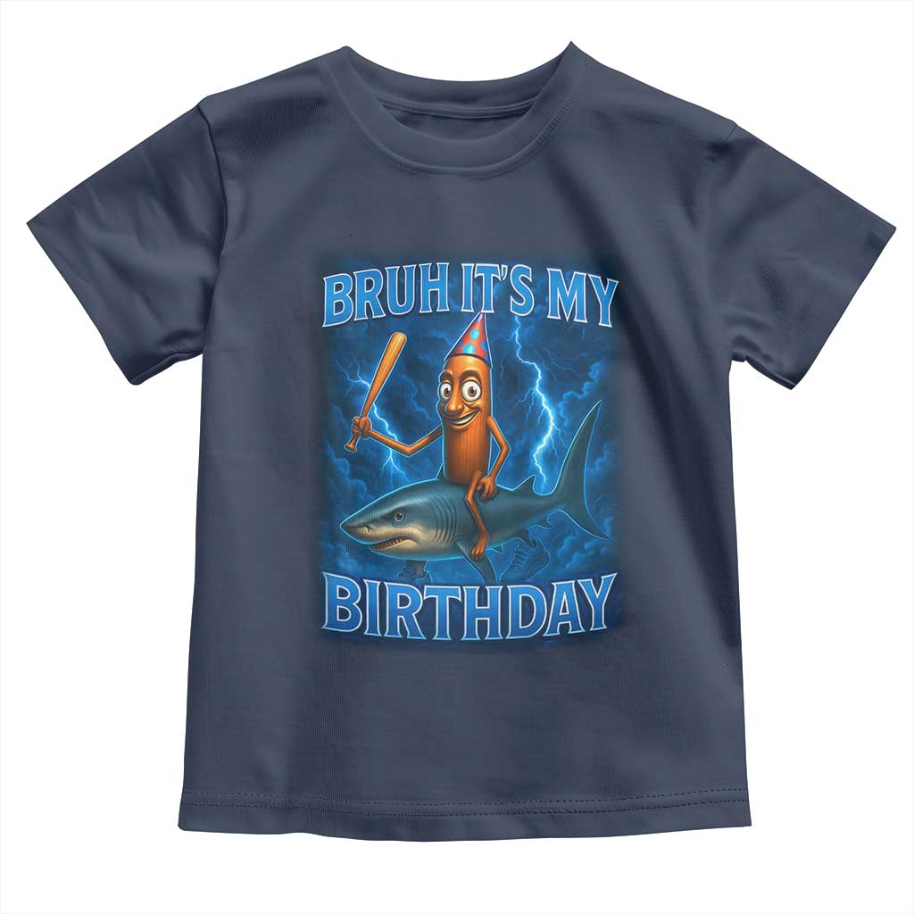 Bruh Its My Birthday Toddler T Shirt Italian Brainrot Meme Birthday Kids Family Party Bday - Wonder Print Shop