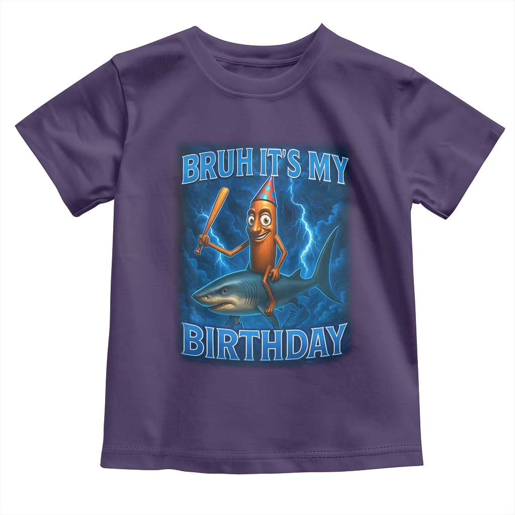 Bruh Its My Birthday Toddler T Shirt Italian Brainrot Meme Birthday Kids Family Party Bday - Wonder Print Shop