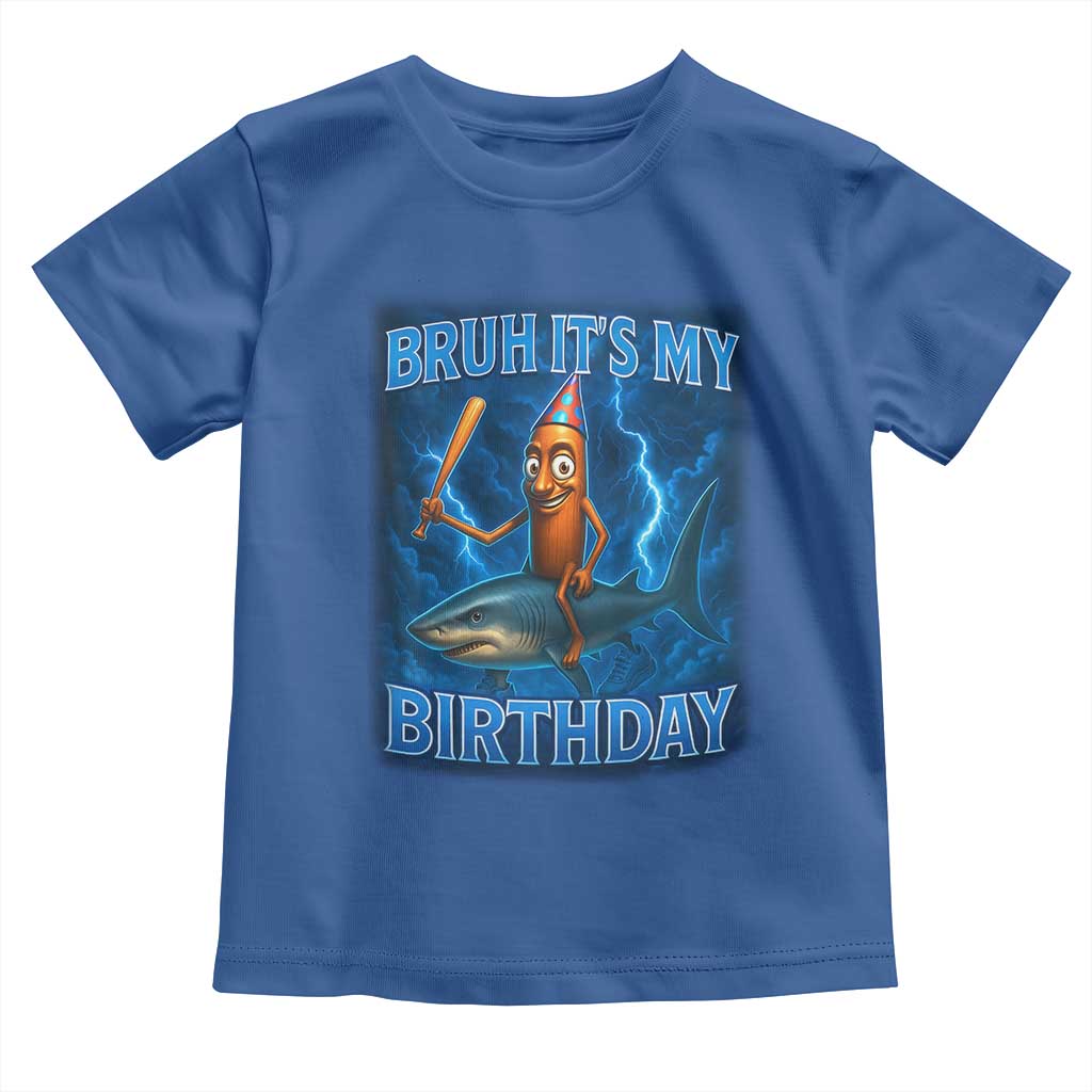 Bruh Its My Birthday Toddler T Shirt Italian Brainrot Meme Birthday Kids Family Party Bday - Wonder Print Shop