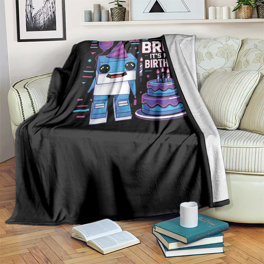 Bruh Its My Birthday Throw Blanket Italian Brainrot Meme Family Party Bday Los Tralaleritos - Wonder Print Shop