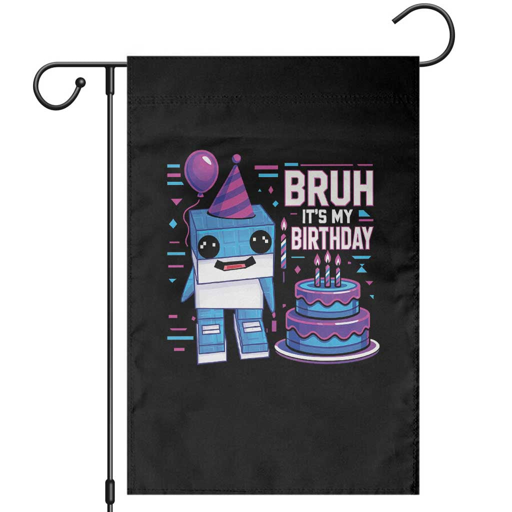 Bruh Its My Birthday Garden Flag Italian Brainrot Meme Family Party Bday Los Tralaleritos - Wonder Print Shop
