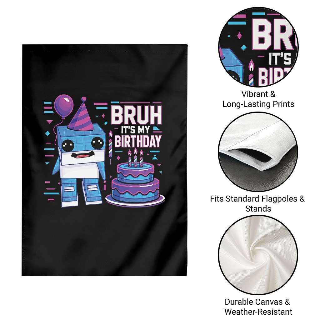 Bruh Its My Birthday Garden Flag Italian Brainrot Meme Family Party Bday Los Tralaleritos - Wonder Print Shop