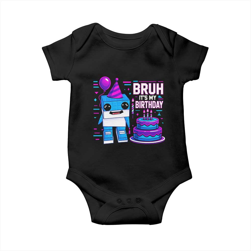 Bruh Its My Birthday Baby Onesie Italian Brainrot Meme Family Party Bday Los Tralaleritos - Wonder Print Shop