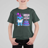 Bruh Its My Birthday T Shirt For Kid Italian Brainrot Meme Family Party Bday Los Tralaleritos - Wonder Print Shop
