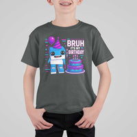 Bruh Its My Birthday T Shirt For Kid Italian Brainrot Meme Family Party Bday Los Tralaleritos - Wonder Print Shop