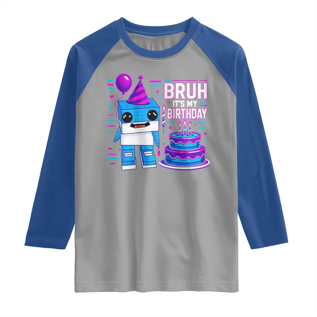 Bruh Its My Birthday Raglan Shirt Italian Brainrot Meme Family Party Bday Los Tralaleritos - Wonder Print Shop