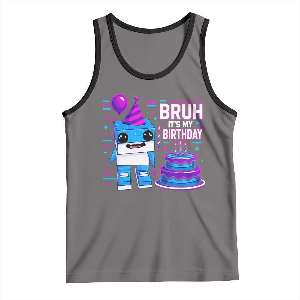 Bruh Its My Birthday Tank Top Italian Brainrot Meme Family Party Bday Los Tralaleritos - Wonder Print Shop