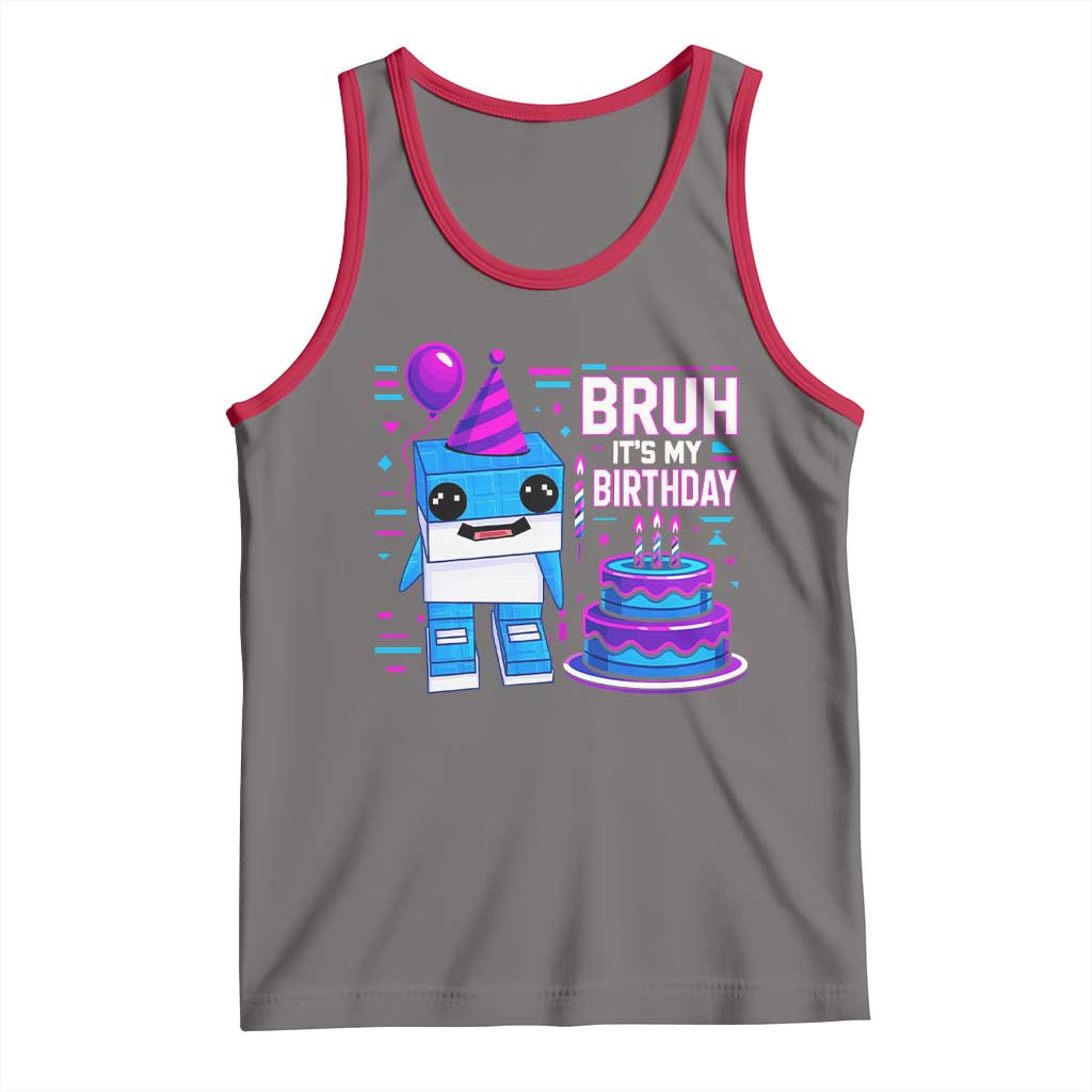 Bruh Its My Birthday Tank Top Italian Brainrot Meme Family Party Bday Los Tralaleritos - Wonder Print Shop