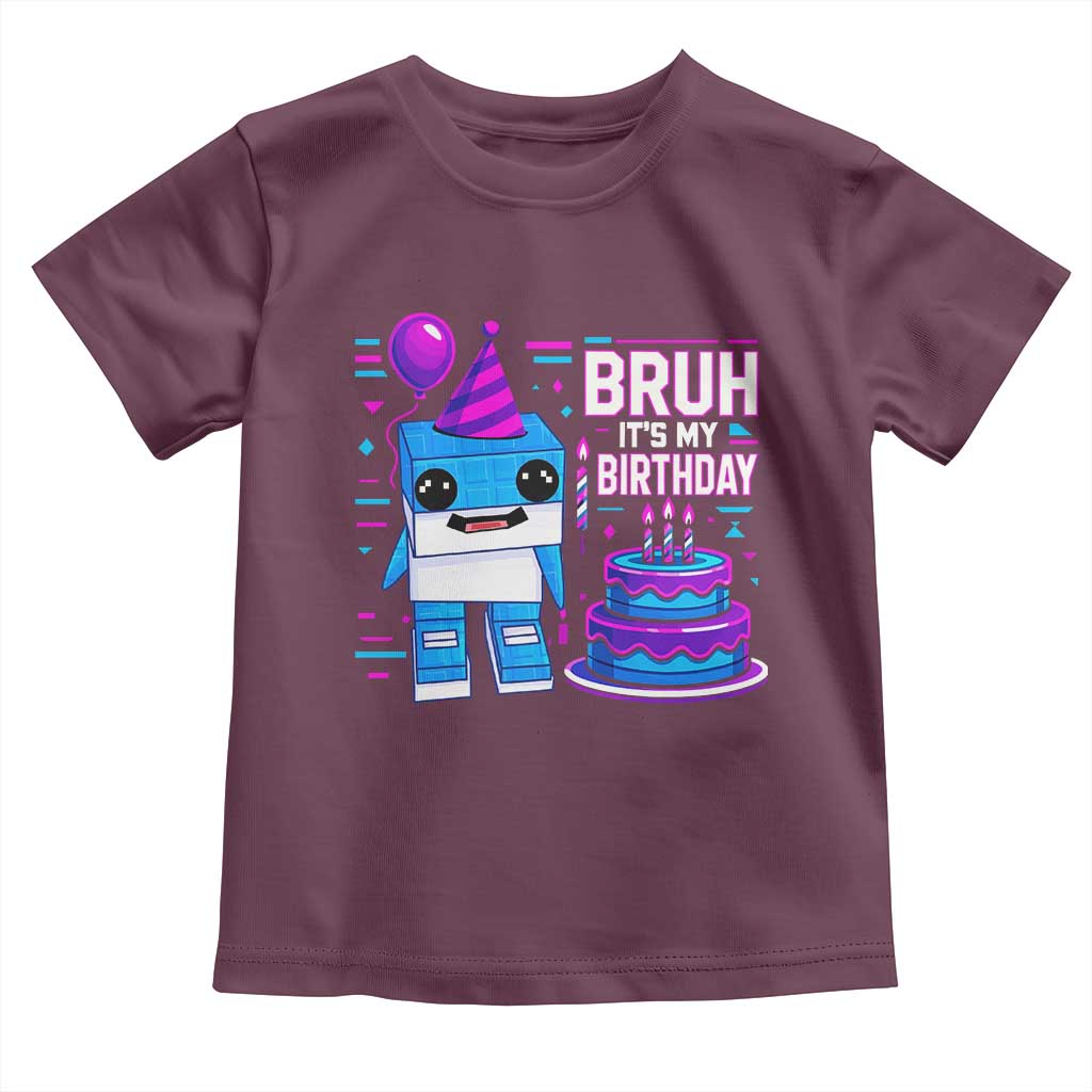 Bruh Its My Birthday Toddler T Shirt Italian Brainrot Meme Family Party Bday Los Tralaleritos - Wonder Print Shop