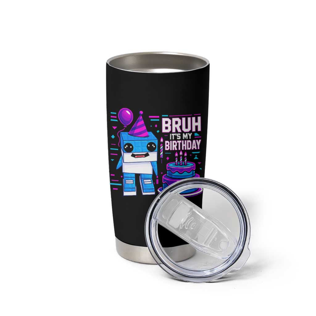 Bruh Its My Birthday Tumbler Cup Italian Brainrot Meme Family Party Bday Los Tralaleritos - Wonder Print Shop