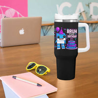 Bruh Its My Birthday Tumbler With Handle Italian Brainrot Meme Family Party Bday Los Tralaleritos - Wonder Print Shop