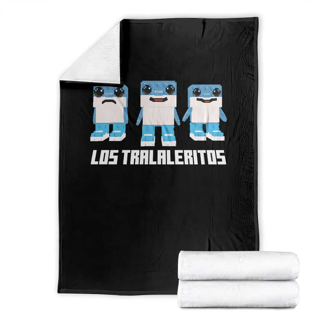 Italian Brainrot Meme Shark Throw Blanket Tralalero Tralala Los Tralaleritos Funny Animals