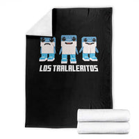 Italian Brainrot Meme Shark Throw Blanket Tralalero Tralala Los Tralaleritos Funny Animals