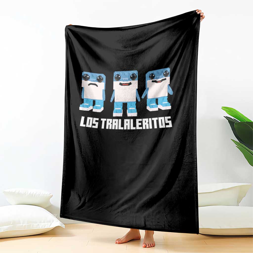 Italian Brainrot Meme Shark Throw Blanket Tralalero Tralala Los Tralaleritos Funny Animals