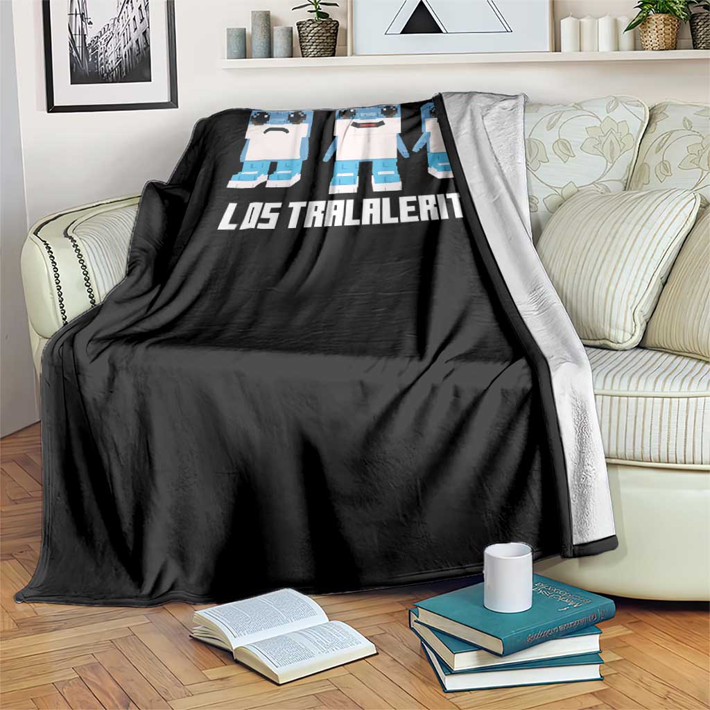 Italian Brainrot Meme Shark Throw Blanket Tralalero Tralala Los Tralaleritos Funny Animals