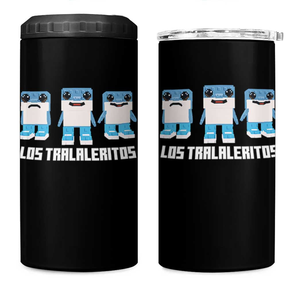 Italian Brainrot Meme Shark 4 in 1 Can Cooler Tumbler Tralalero Tralala Los Tralaleritos Funny Animals