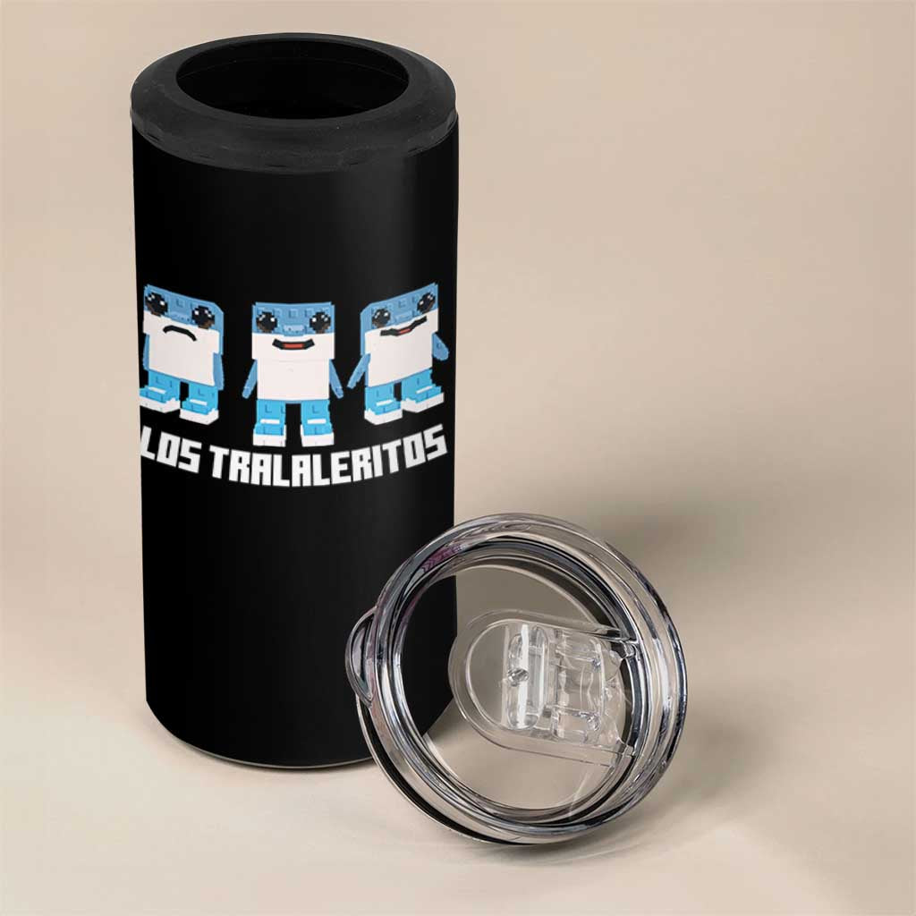 Italian Brainrot Meme Shark 4 in 1 Can Cooler Tumbler Tralalero Tralala Los Tralaleritos Funny Animals