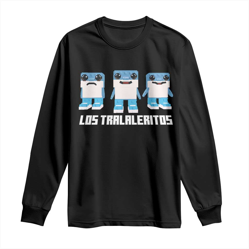 Italian Brainrot Meme Shark Long Sleeve Shirt Tralalero Tralala Los Tralaleritos Funny Animals