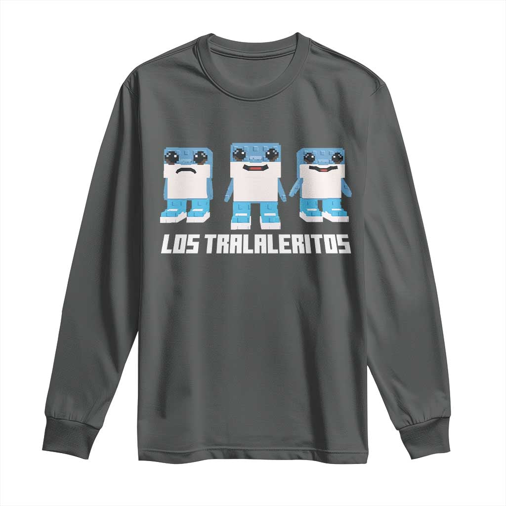 Italian Brainrot Meme Shark Long Sleeve Shirt Tralalero Tralala Los Tralaleritos Funny Animals