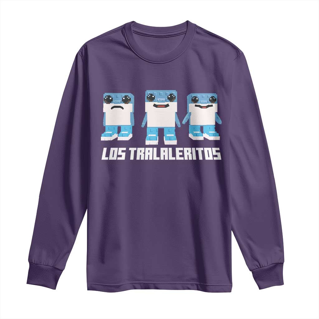 Italian Brainrot Meme Shark Long Sleeve Shirt Tralalero Tralala Los Tralaleritos Funny Animals