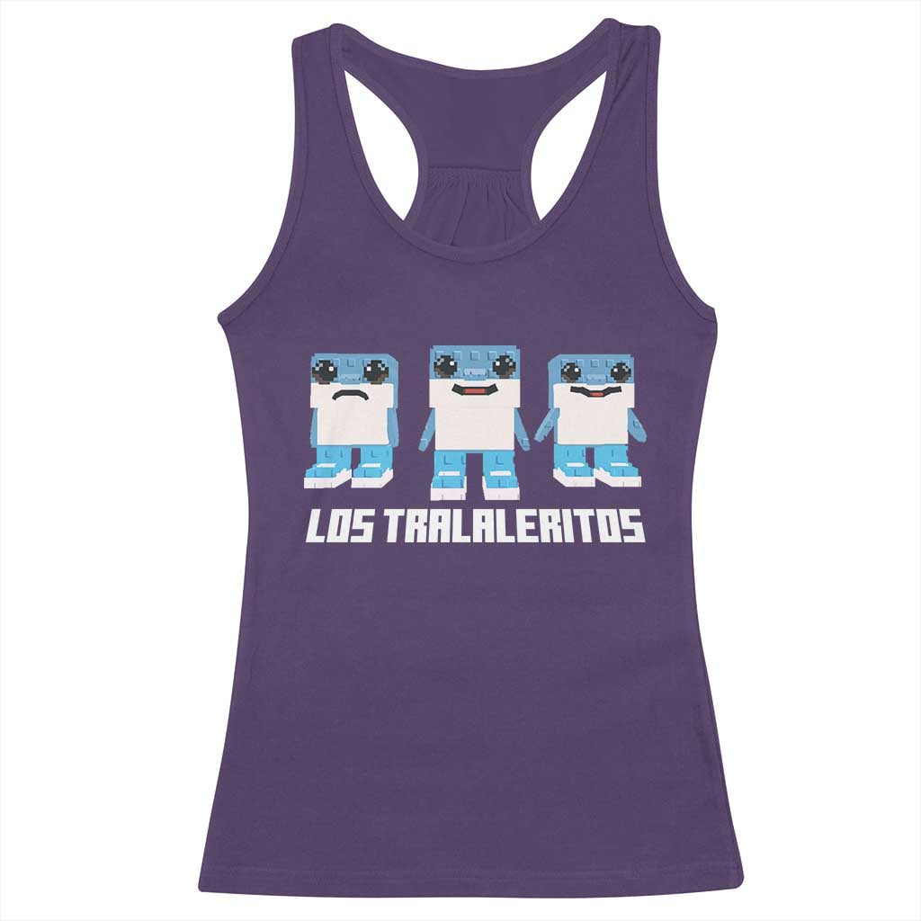 Italian Brainrot Meme Shark Racerback Tank Top Tralalero Tralala Los Tralaleritos Funny Animals