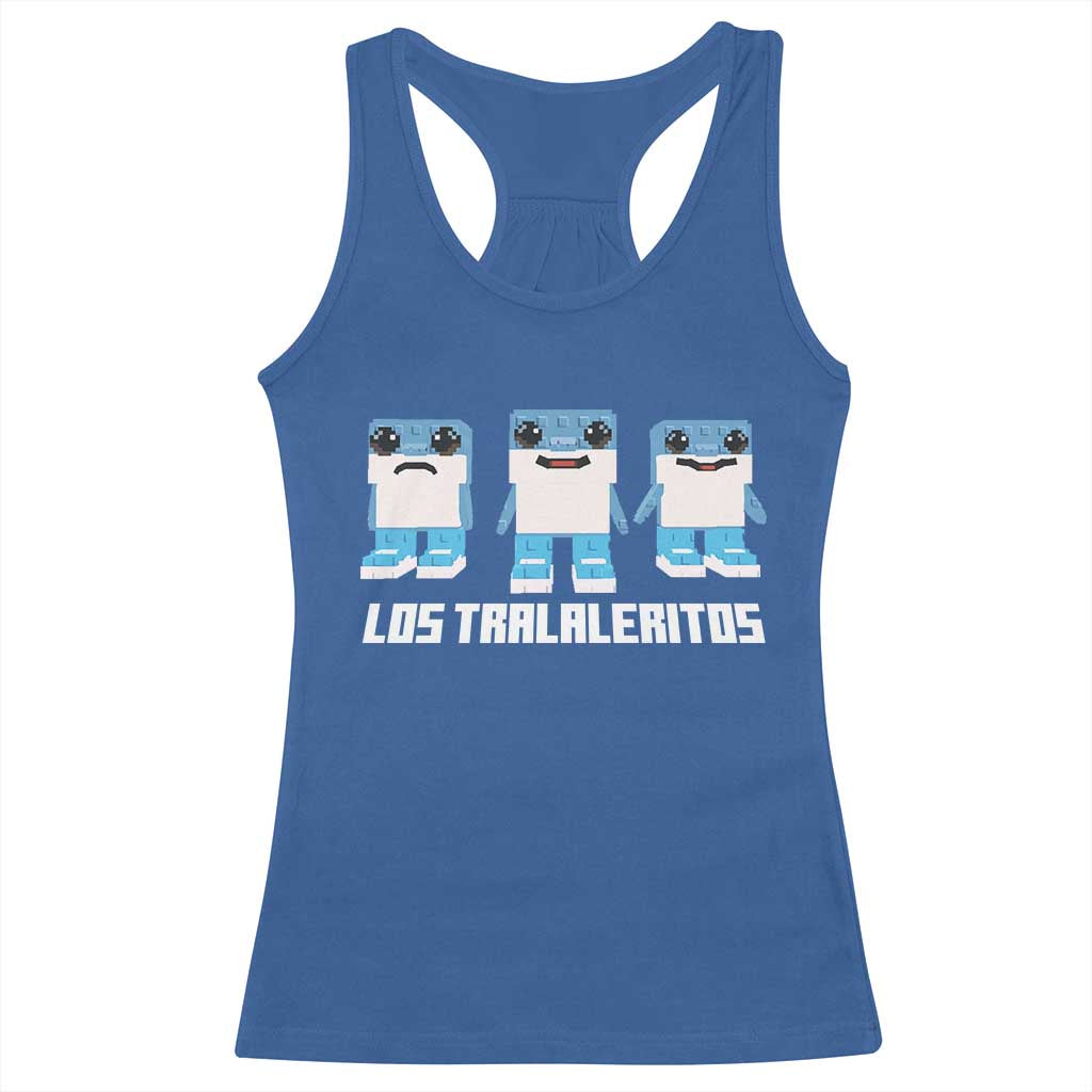 Italian Brainrot Meme Shark Racerback Tank Top Tralalero Tralala Los Tralaleritos Funny Animals