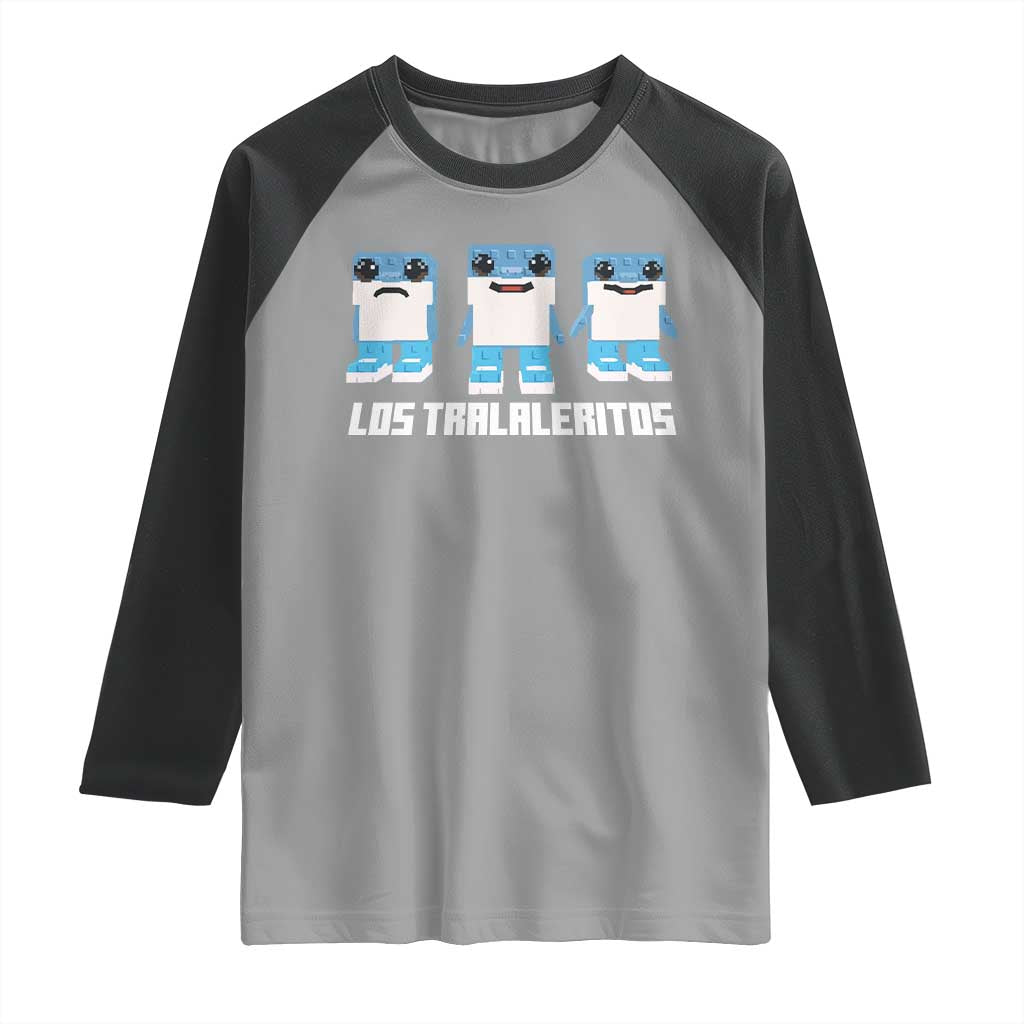 Italian Brainrot Meme Shark Raglan Shirt Tralalero Tralala Los Tralaleritos Funny Animals