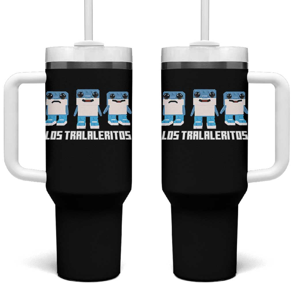 Italian Brainrot Meme Shark Tumbler With Handle Tralalero Tralala Los Tralaleritos Funny Animals