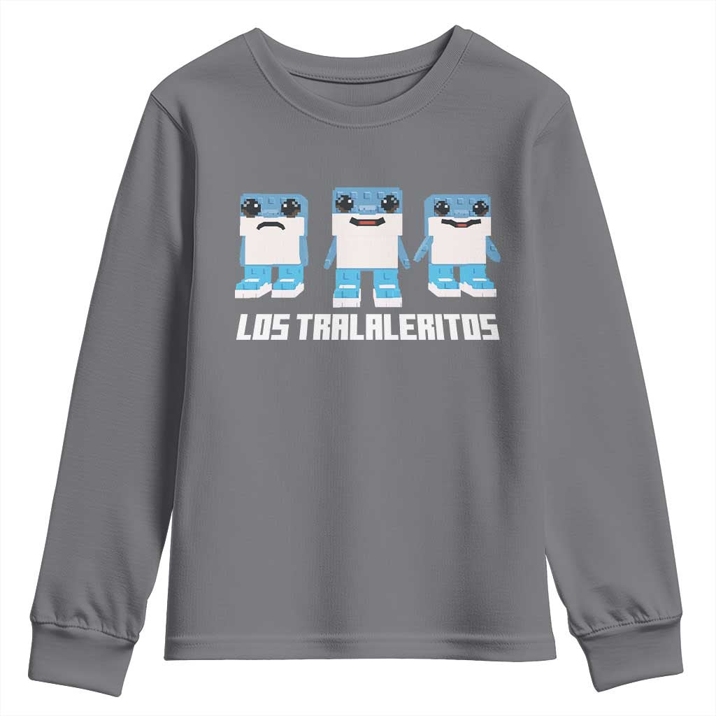 Italian Brainrot Meme Shark Youth Sweatshirt Tralalero Tralala Los Tralaleritos Funny Animals
