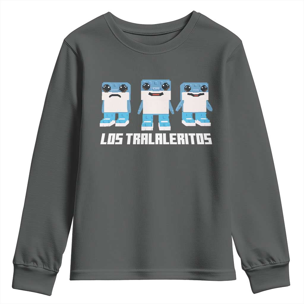Italian Brainrot Meme Shark Youth Sweatshirt Tralalero Tralala Los Tralaleritos Funny Animals